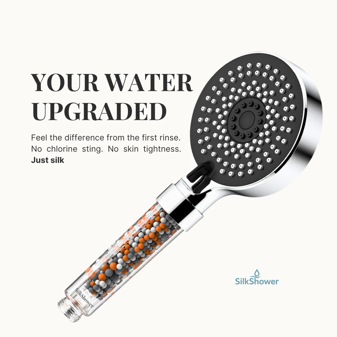 Filter assembled onto a UK shower—no special tools