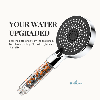 Filter assembled onto a UK shower—no special tools